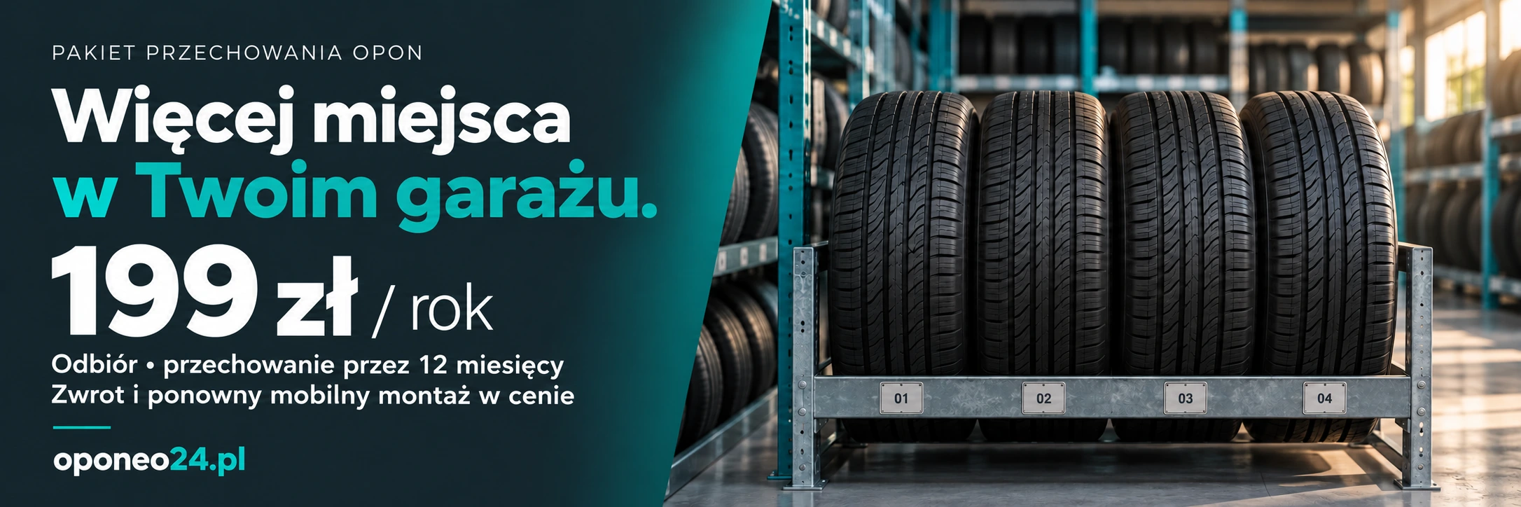 Pakiet: odbiór, 12 miesięcy przechowania oraz późniejszy zwrot i mobilny montaż — 199 zł