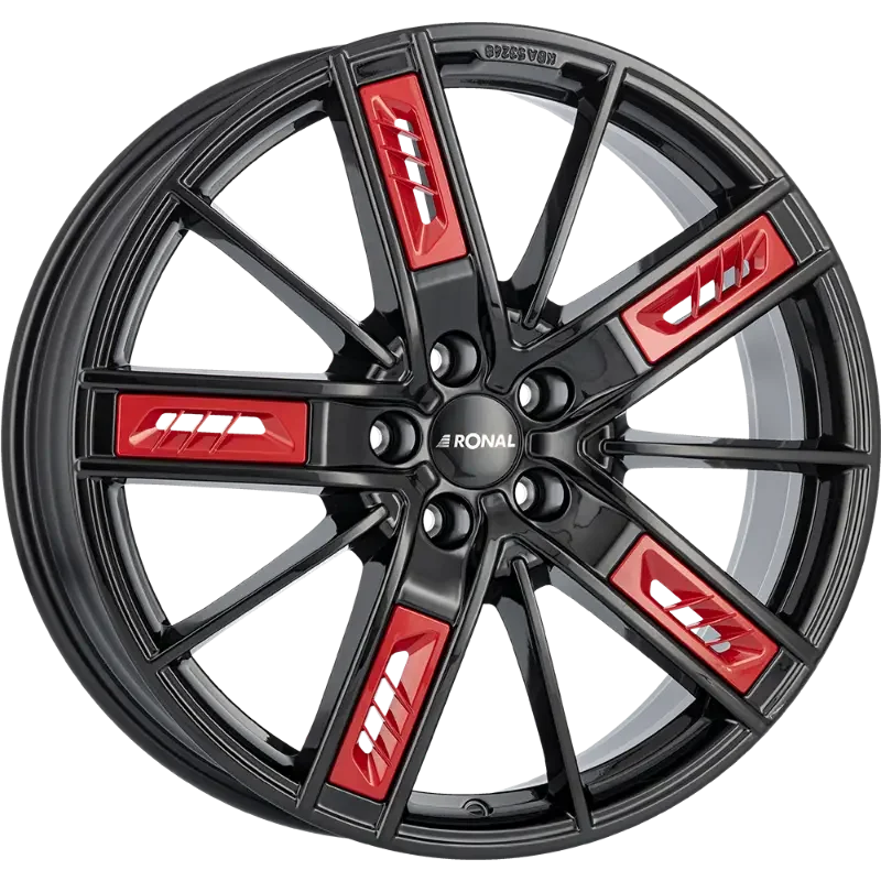 Ronal R67 Jetblack Red 8,00x18 5x112,00 ET50,00
