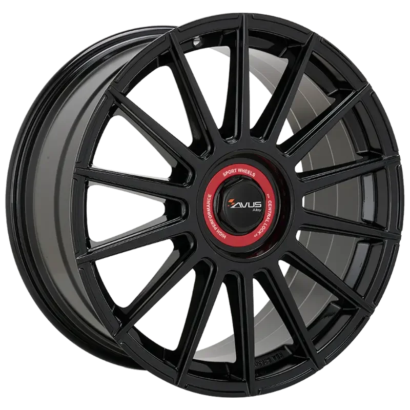 AVUS Racing AC-M09 - Black Red 8,00x18 5x112,00 / 5x120,00 ET30,00