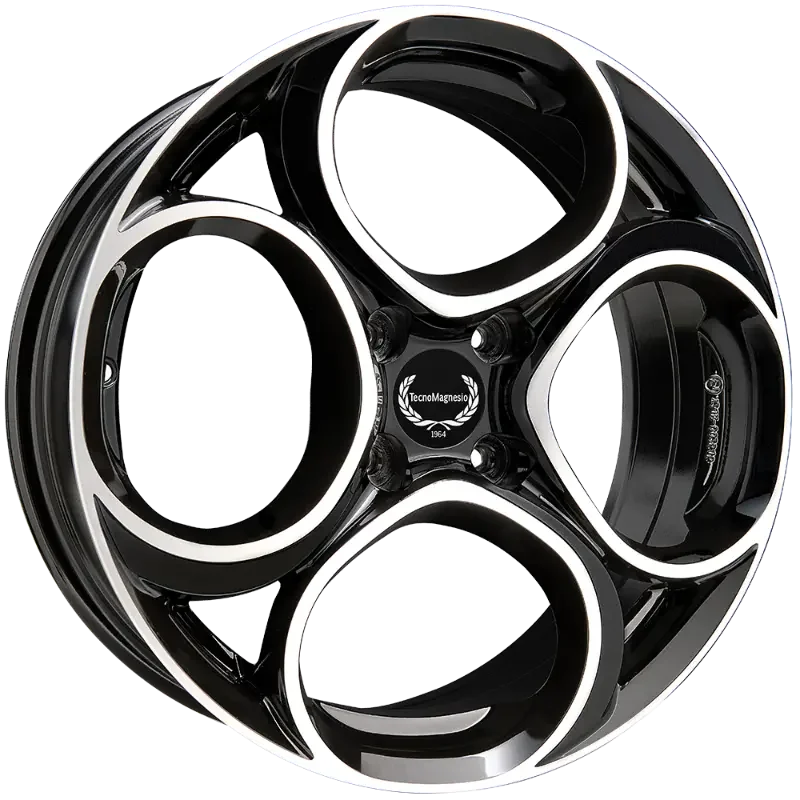 TecnoMagnesio Junior 4 Black Polished 6,50x17 4x108,00 ET32,00
