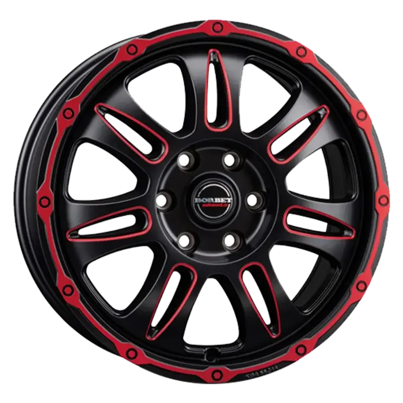 Borbet CW8 red rim window polished matt 8,00x18 5x120,00 ET45,00