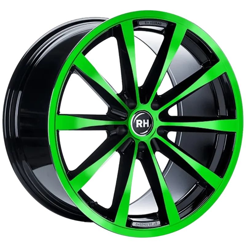 RH Alurad GT Rad Black Polished Green 9,00x21 5x112,00 ET55,00