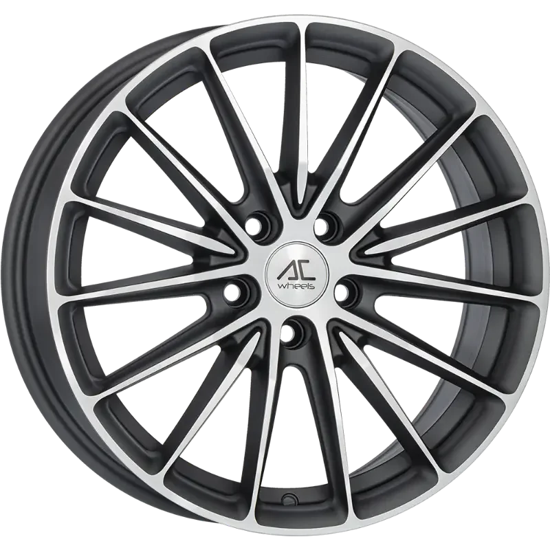 AC Wheels RAGE Matt Dark Grey Polished 6,50x16 5x114,30 ET42,00