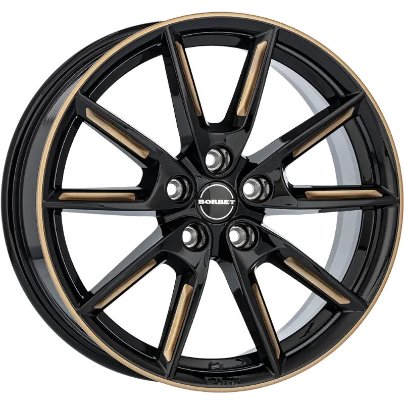 Borbet LX18 black gold spoke rim 8,00x18 5x114,30 ET40,00