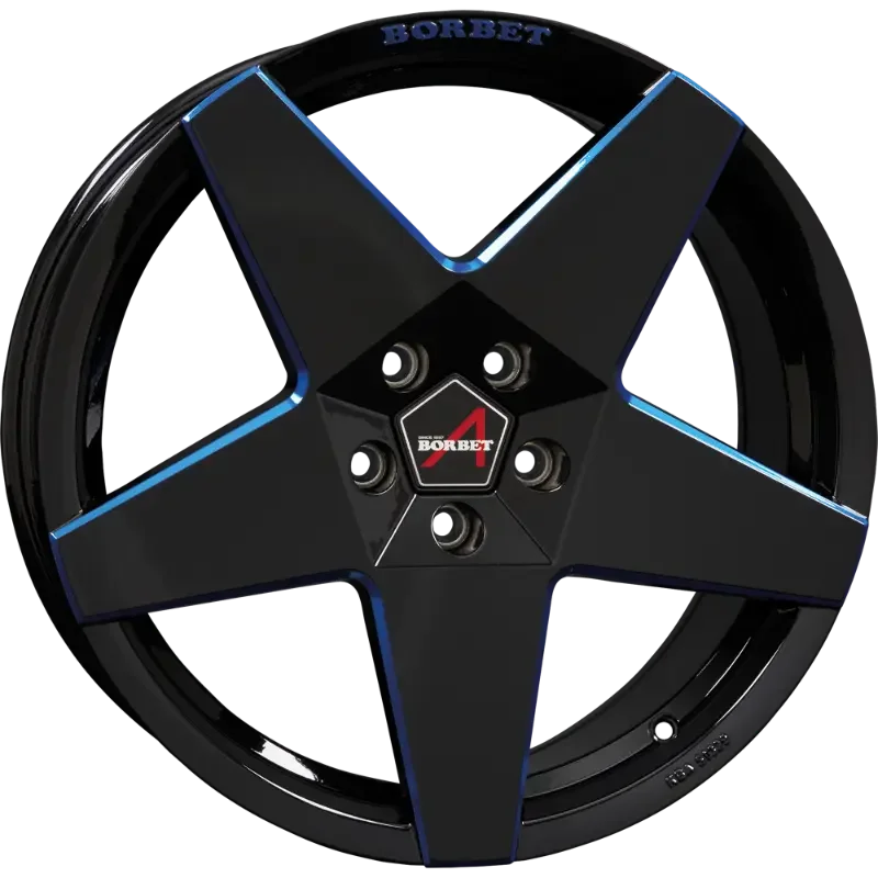 Borbet A NEU black blue 8,00x17 5x112,00 ET45,00