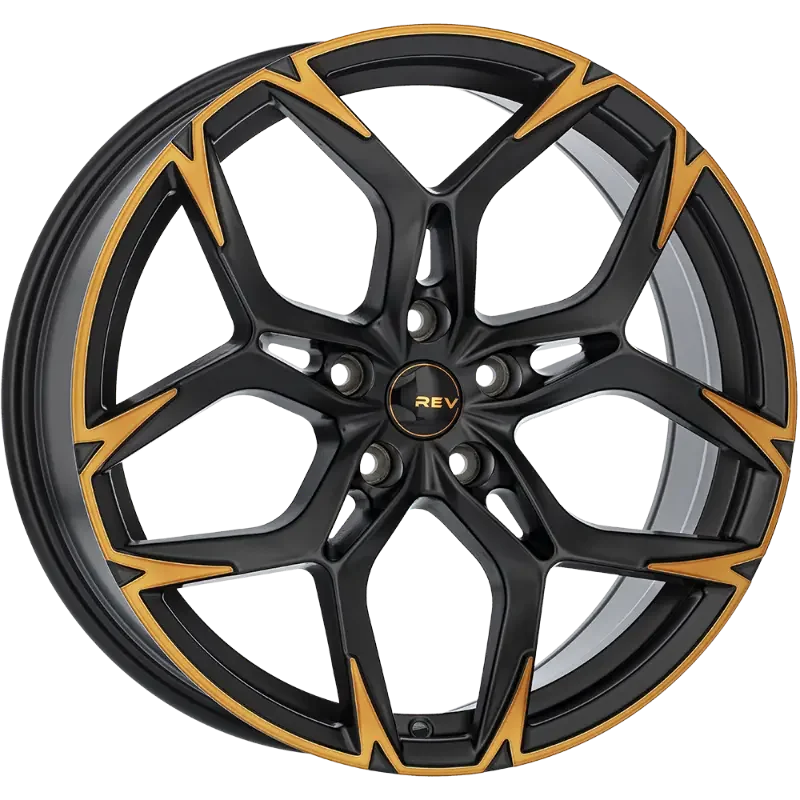 REVATIVO Rayo Gloss Black Copper Polished 8,00x18 5x112,00 ET40,00