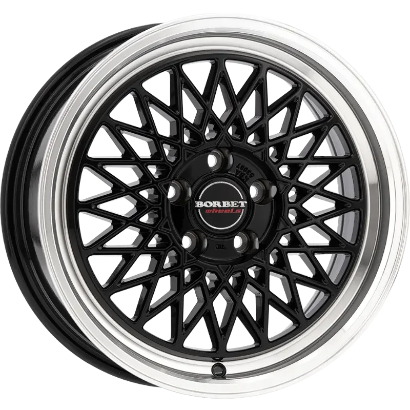 Borbet B black rim polished 8,00x17 5x114,30 ET45,00