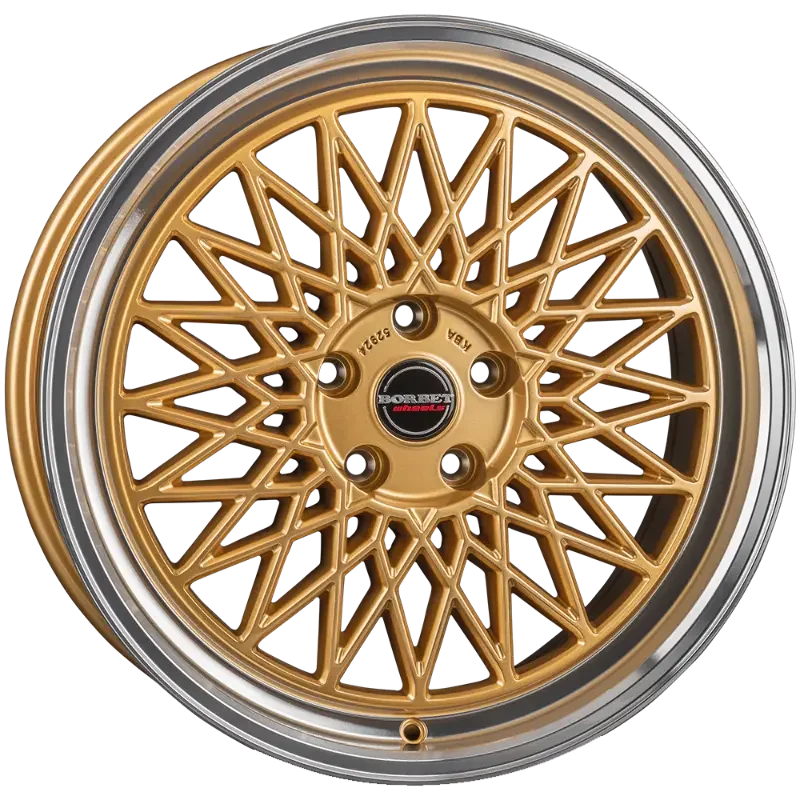 Borbet B gold rim polished 7,00x17 4x100,00 ET25,00