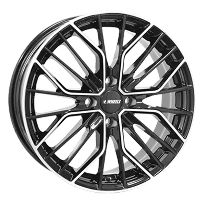 itWHEELS Tiara 4 Black Polished 6,50x16 4x108,00 ET20,00