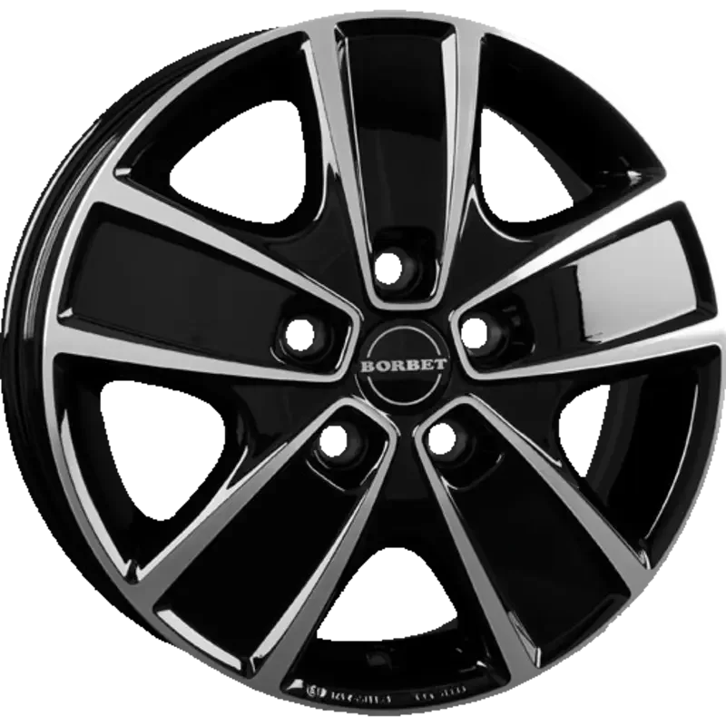 Borbet CWG black polished 6,00x16 5x118,00 ET68,00