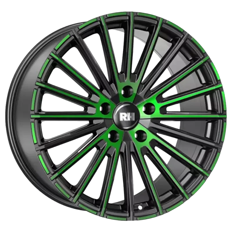 RH Alurad WM Flowforming Black Polished Green 10,00x20 5x112,00 ET40,00